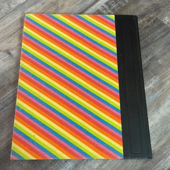 Diagonal Rainbow Fabric Decorative Coffee Table book - Picture 2 of 4